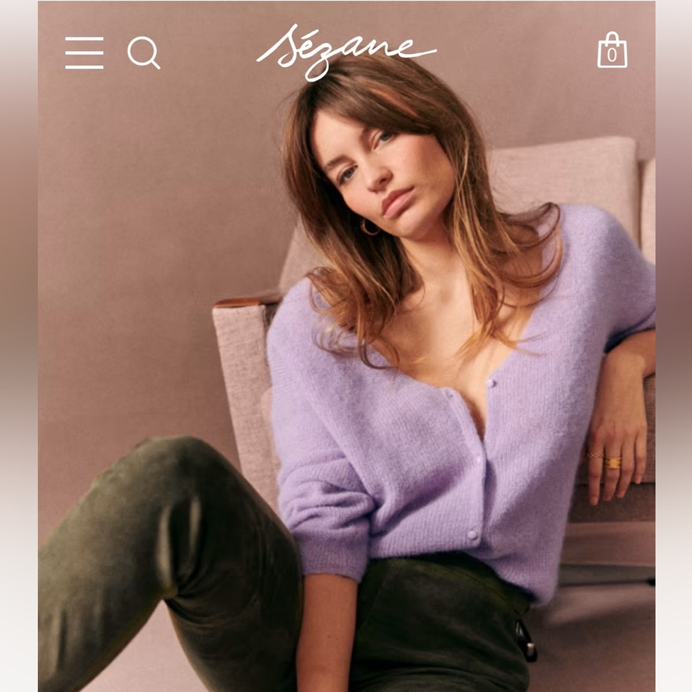 Sezane Barry Sweater - Lilac